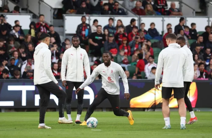 Milan: Tijjani Reijnders, Fikayo Tomori, Yunus Musah, Pierre Kalulu, Luka Jovic (Photo via AC Milan)