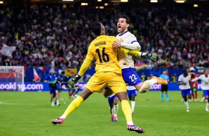 Francia: Mike Maignan, Theo Hernandez (Photo Credit: Agenzia Fotogramma)