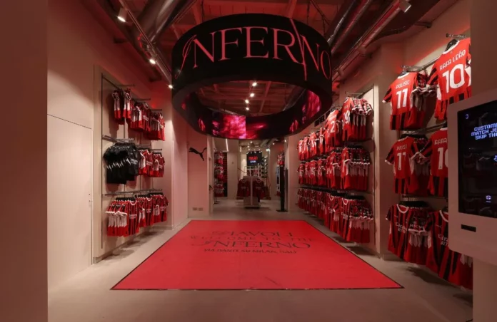 Il nuovo Milan Store in via Dante (Photo via AC Milan)