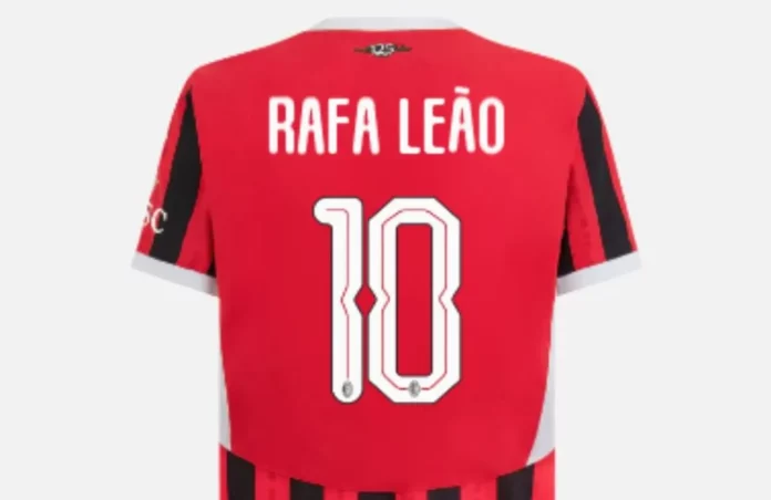 Milan: il font per la maglia Champions League 2024/25 (Photo Credit: Footy Headlines)