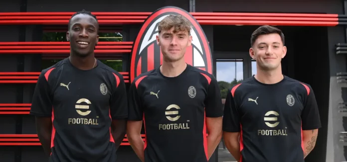 Milan Futuro: Mbarick Fall, Gabriele Minotti, Mattia Sandri (Photo Credit: AC Milan)