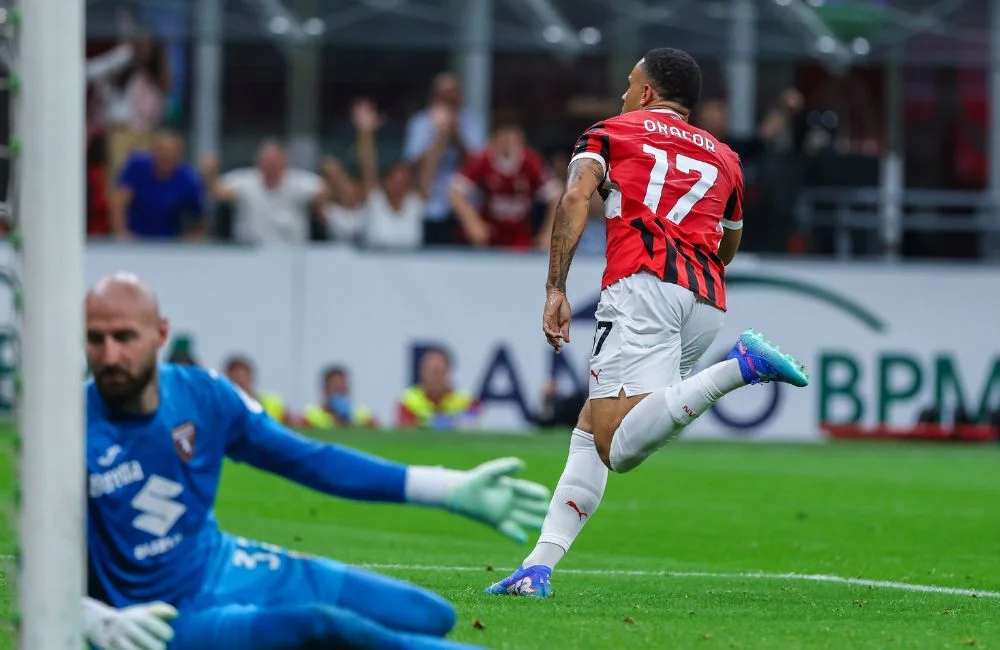 Milan-Torino: Vanja Milinkovic-Savic, Noah Okafor (Photo Credit: Agenzia Fotogramma)