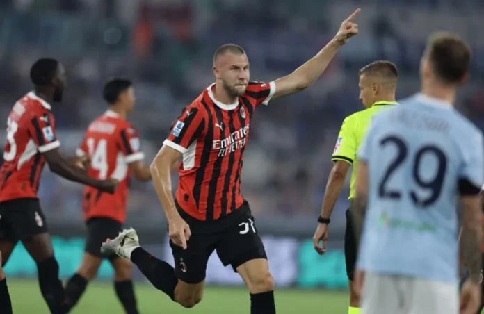 Milan: Strahinja Pavlovic, Fikayo Tomori, Tijjani Reijnders (Photo Credit: Agenzia Fotogramma)