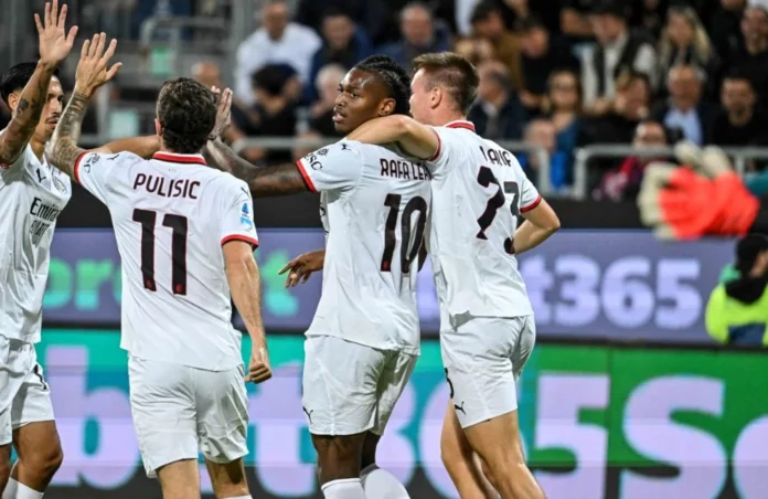 Milan: Tijjani Reijnders, Christian Pulisic, Rafael Leao, Francesco Camarda (Photo Credit: Agenzia Fotogramma)